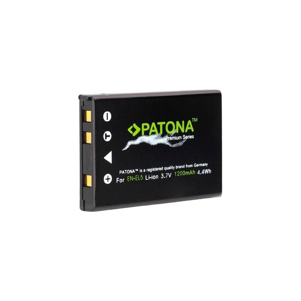 Batteria PATONA nera per EN-EL5 Li-ion 3.7V 1200mAh 4.4Wh.