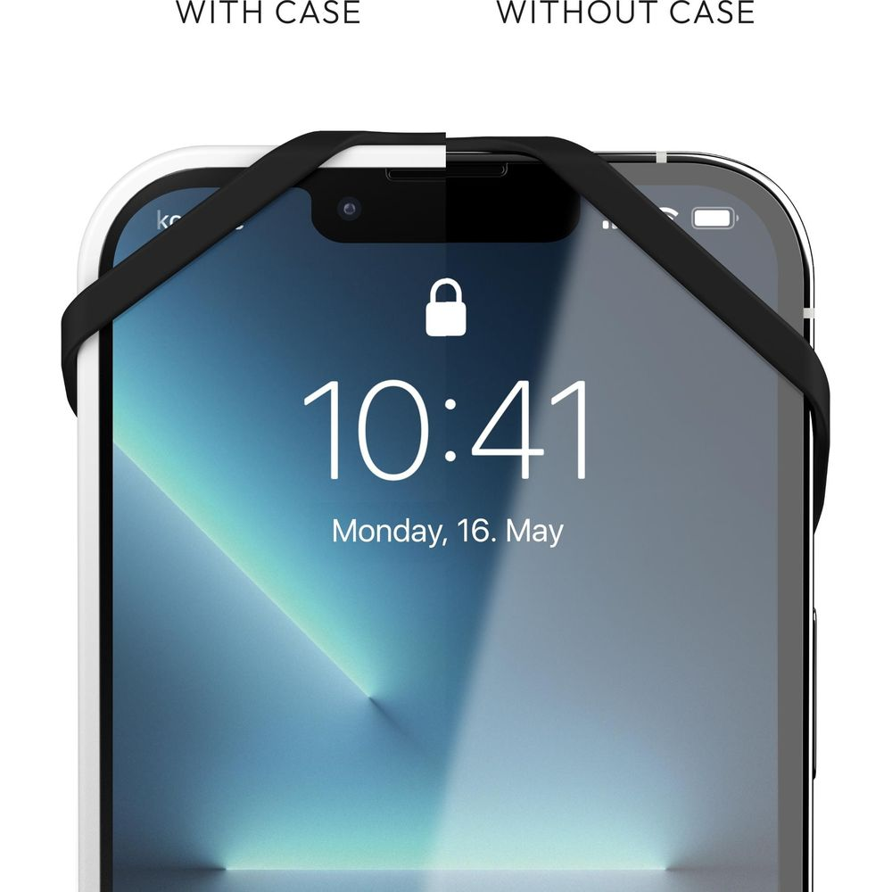 Ein Smartphone zeigt 10:41 Uhr mit einem Schloss-Symbol und Datum.