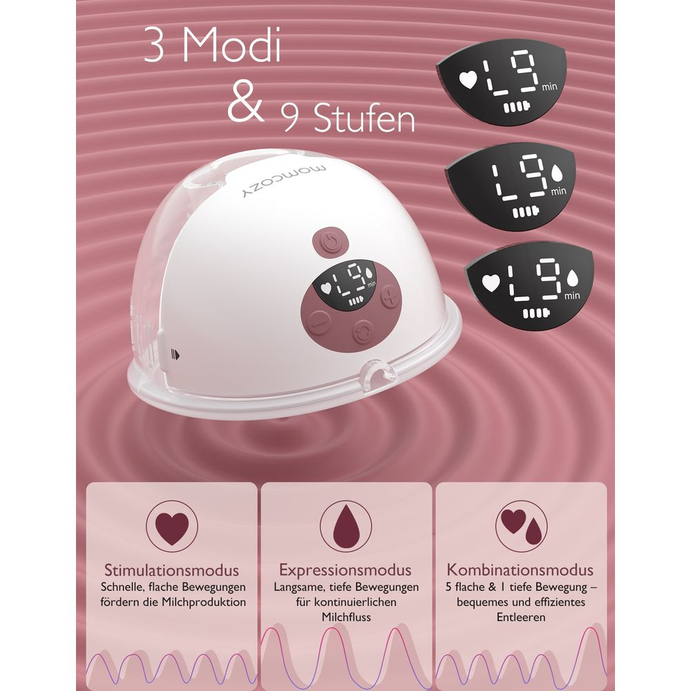 Laktator z 3 trybami i 9 poziomami, wyświetlacz cyfrowy.