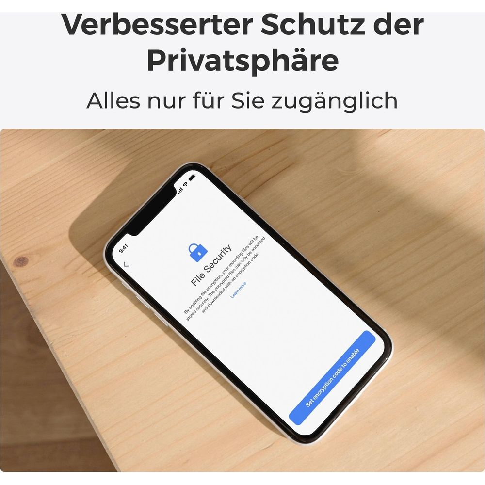 Un iPhone visualizza un'app di sicurezza file con un'icona di lucchetto.