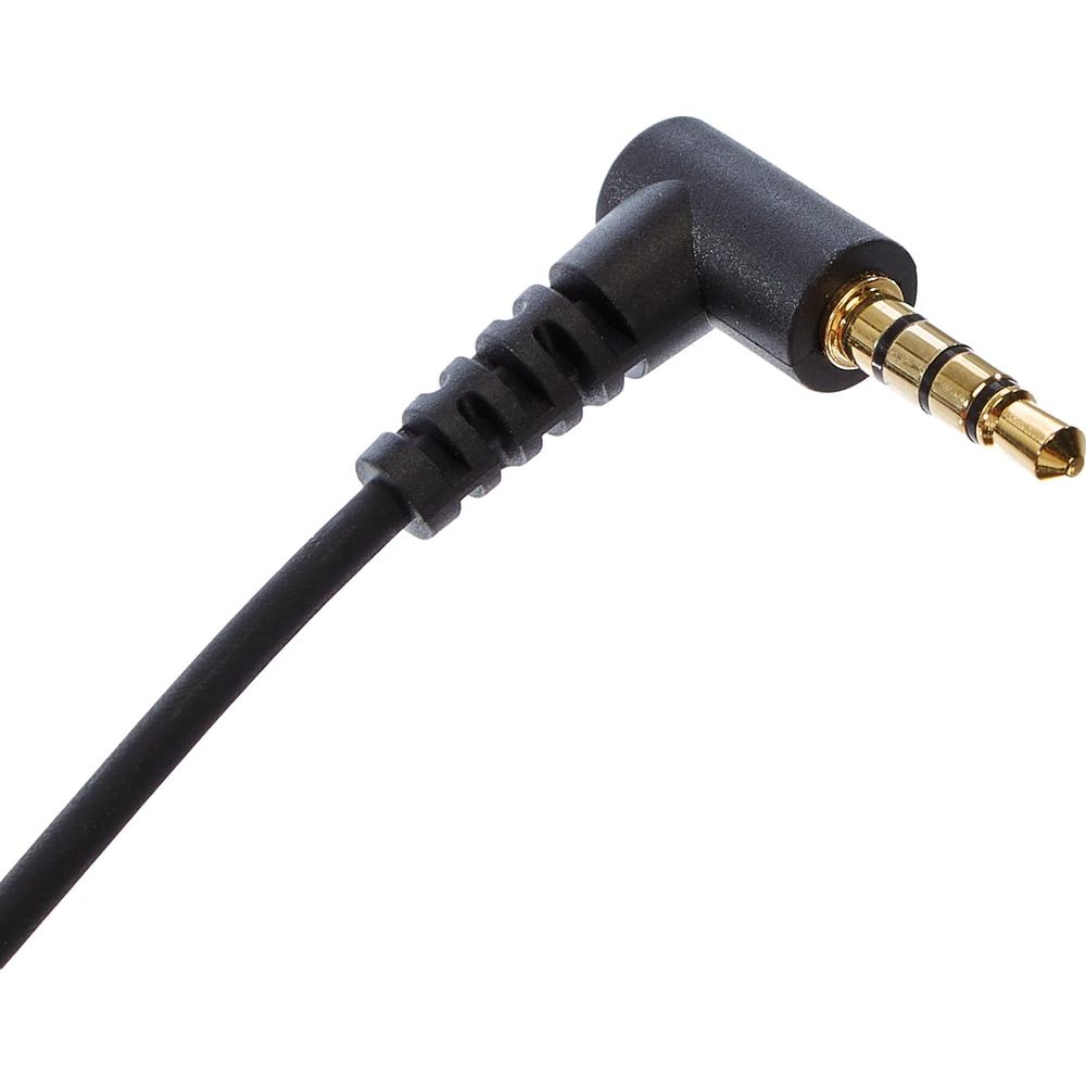 Un connettore jack audio da 3,5 mm angolato con contatti placcati oro.