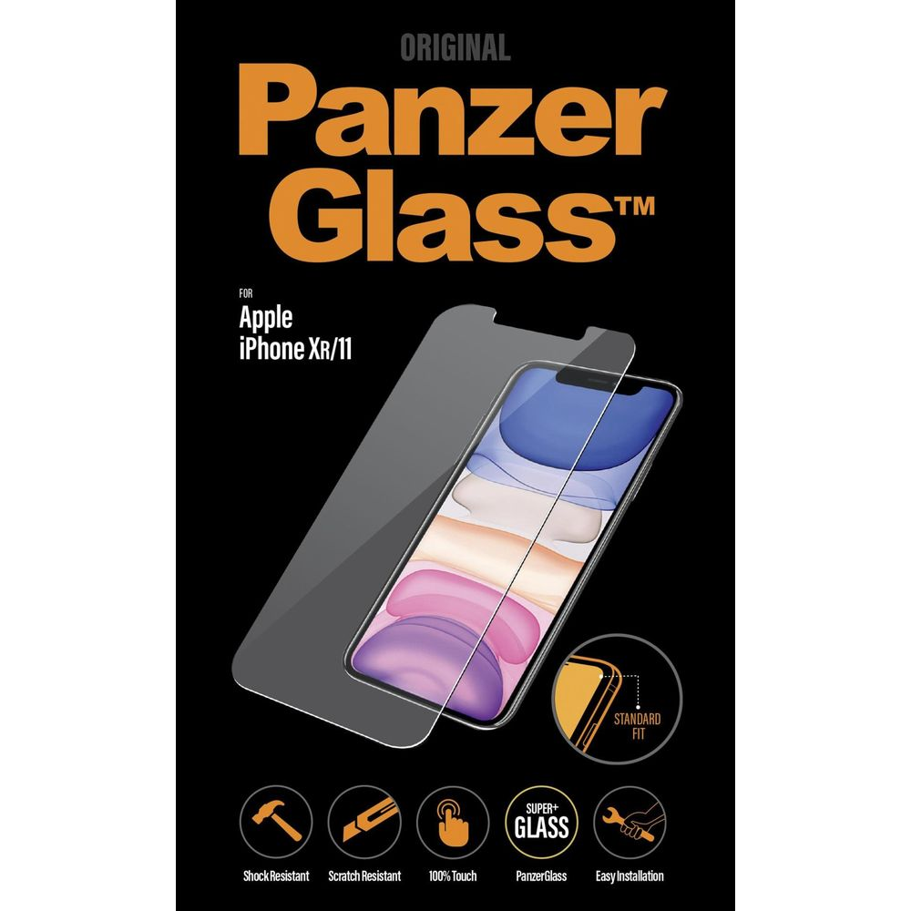 Panzer Glass screenprotector voor Apple iPhone XR/11, met kenmerken.