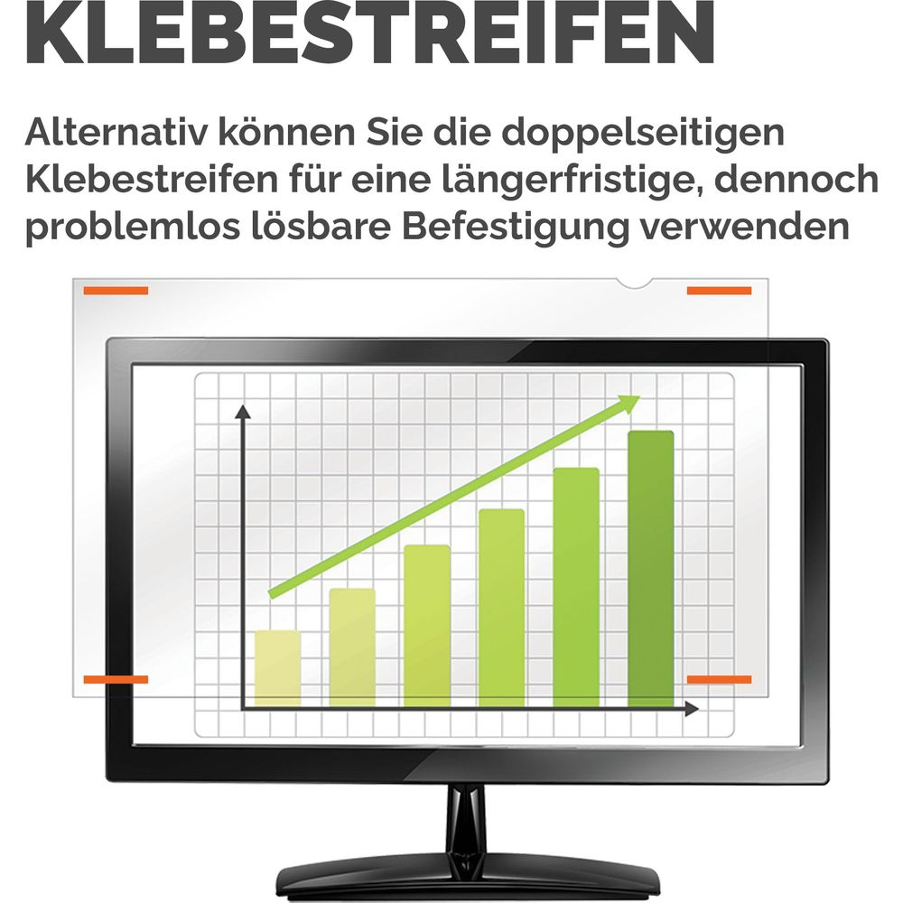 Ein Monitor zeigt ein Balkendiagramm mit steigender Tendenz.
