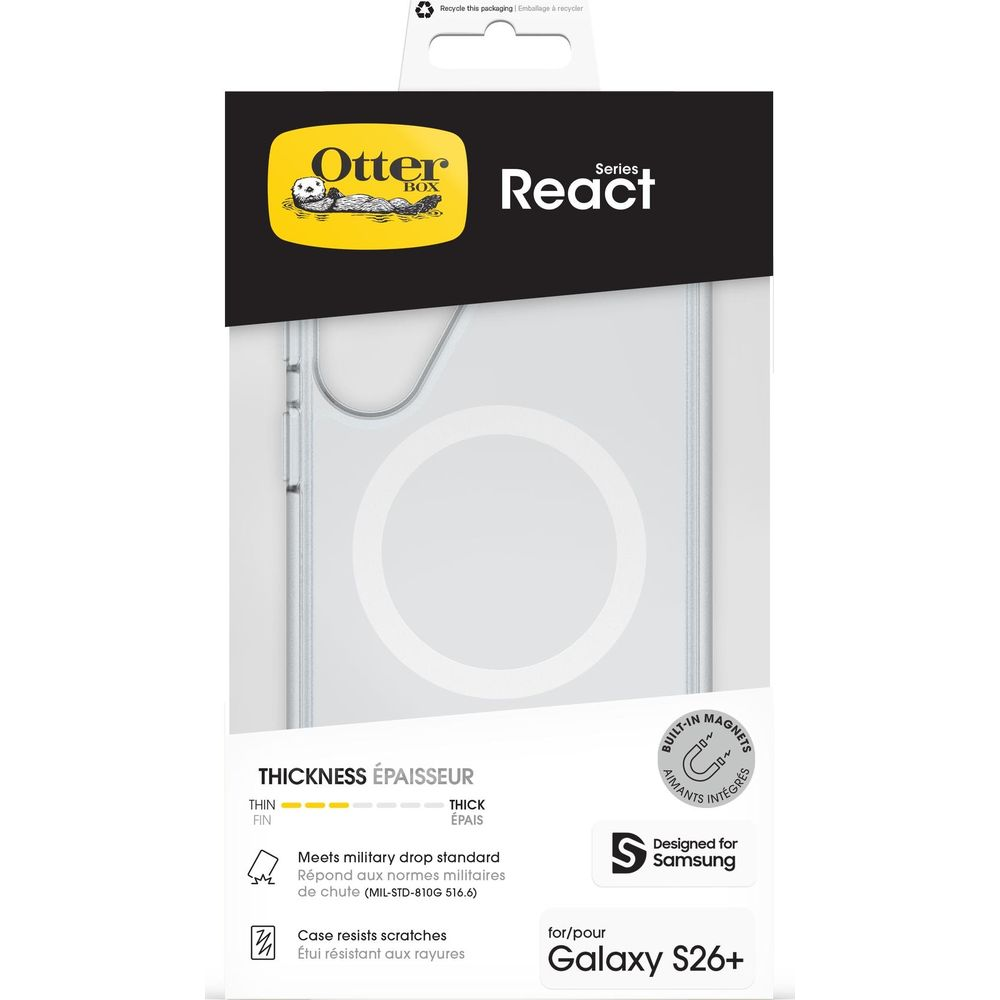 OtterBox React hoesje voor Samsung Galaxy S26+ met magneten.