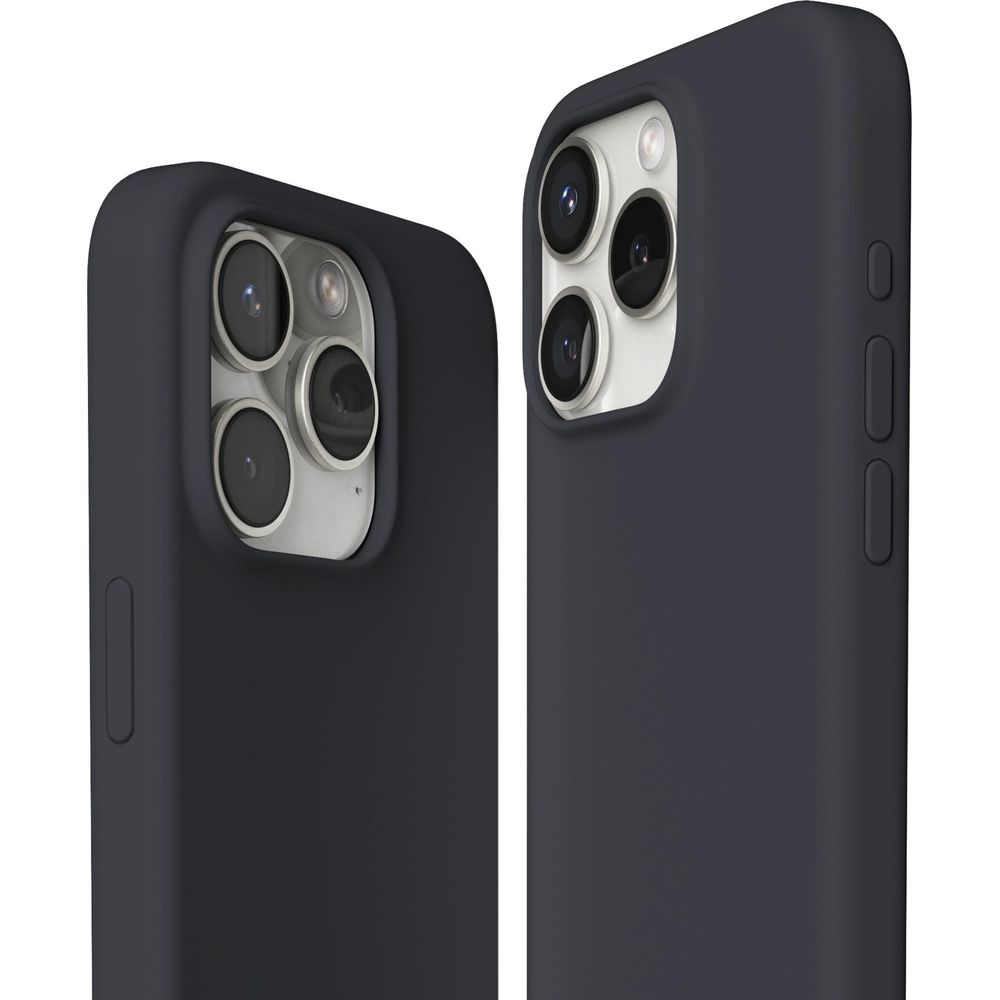 Deux étuis de téléphone sombres avec trois objectifs de caméra.