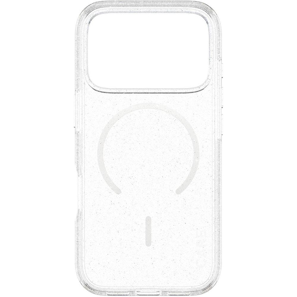 Simli ve manyetik halkalı şeffaf telefon kılıfı.
