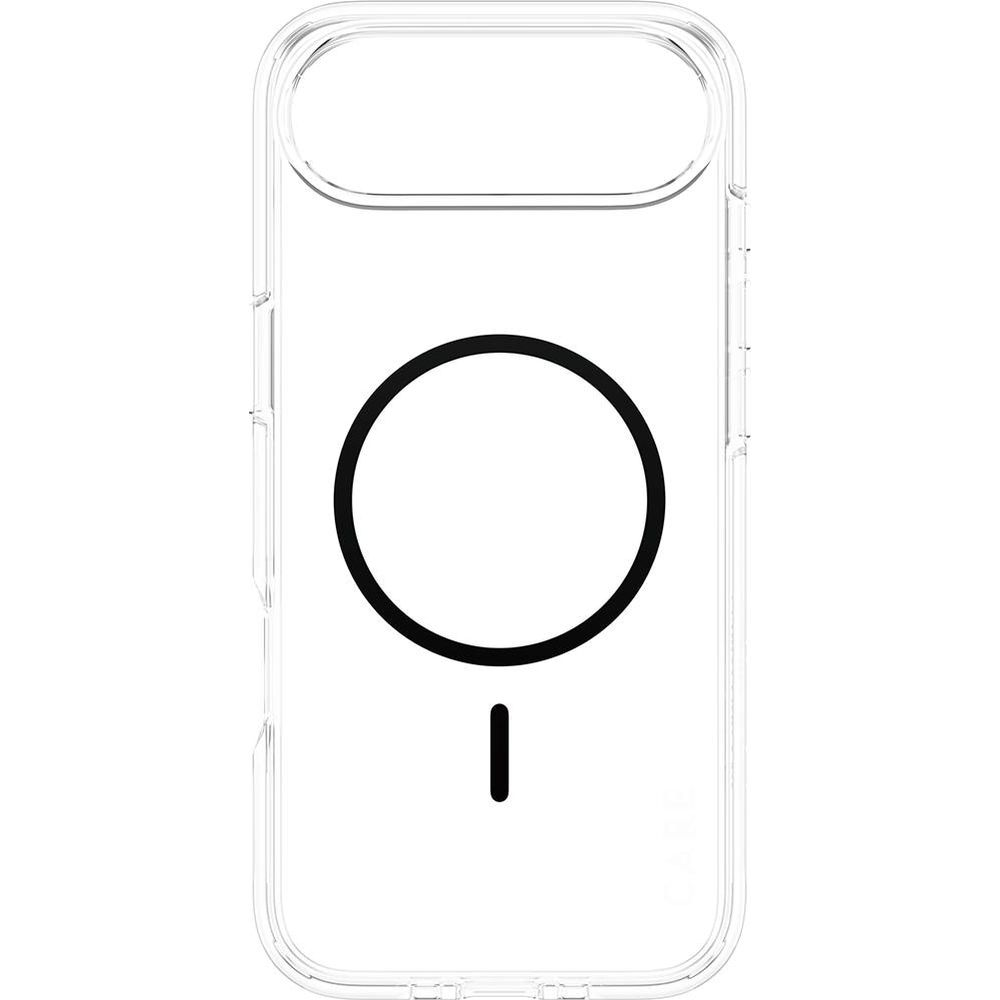 Siyah halka ve çizgi desenli şeffaf telefon kılıfı