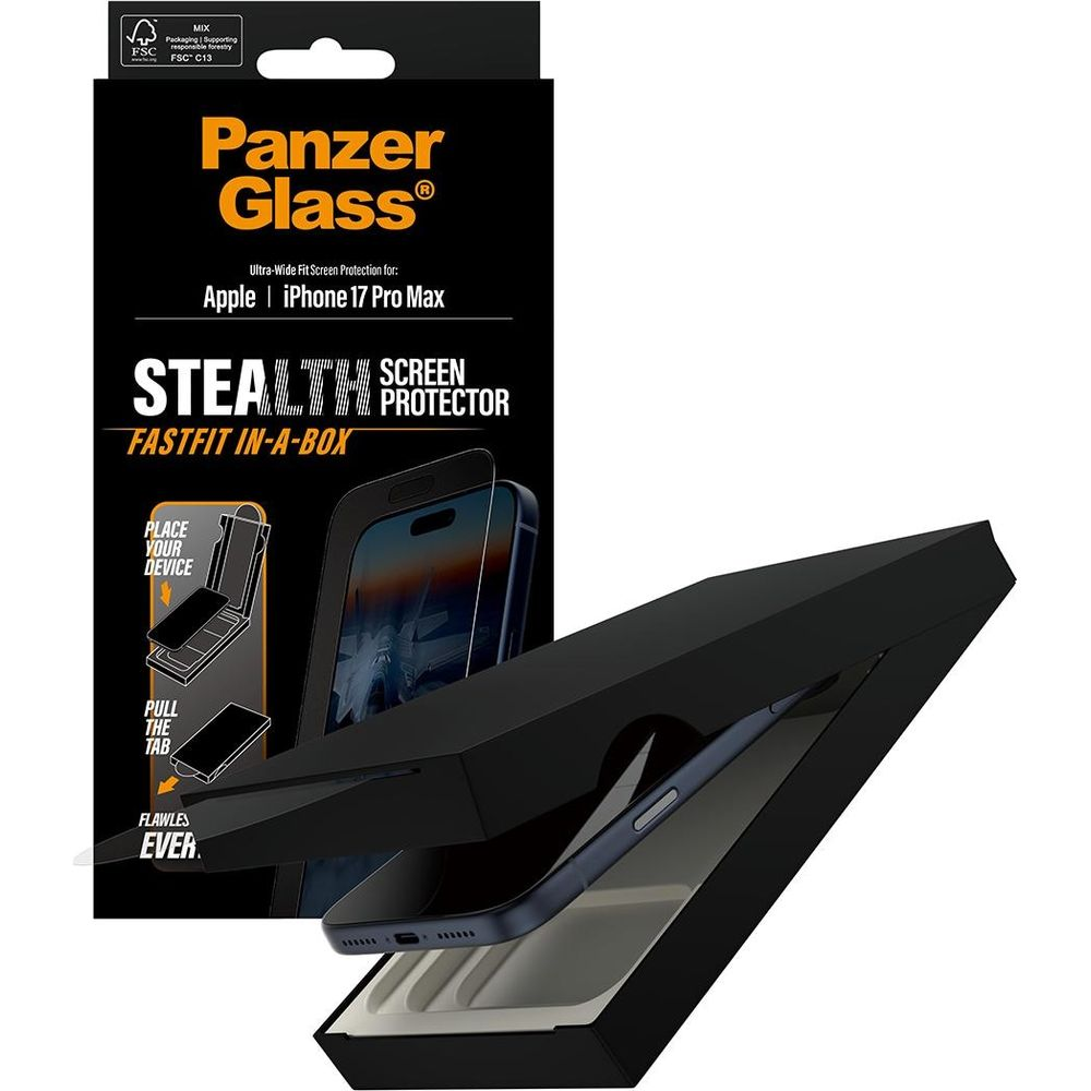 Panzer Glass iPhone 17 Pro Max ekran koruyucu paketinde.