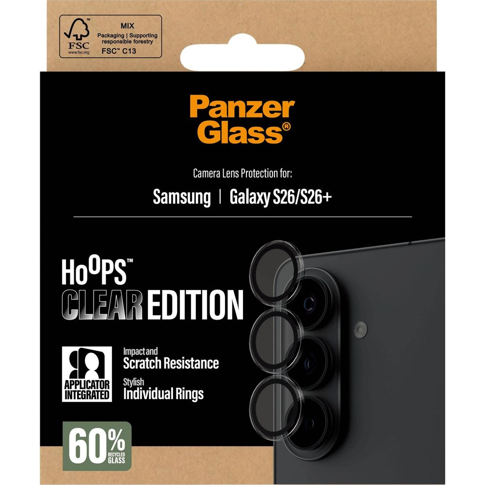 Panzer Glass Hoops Clear Edition camera lens protectors for Samsung S26/S26+