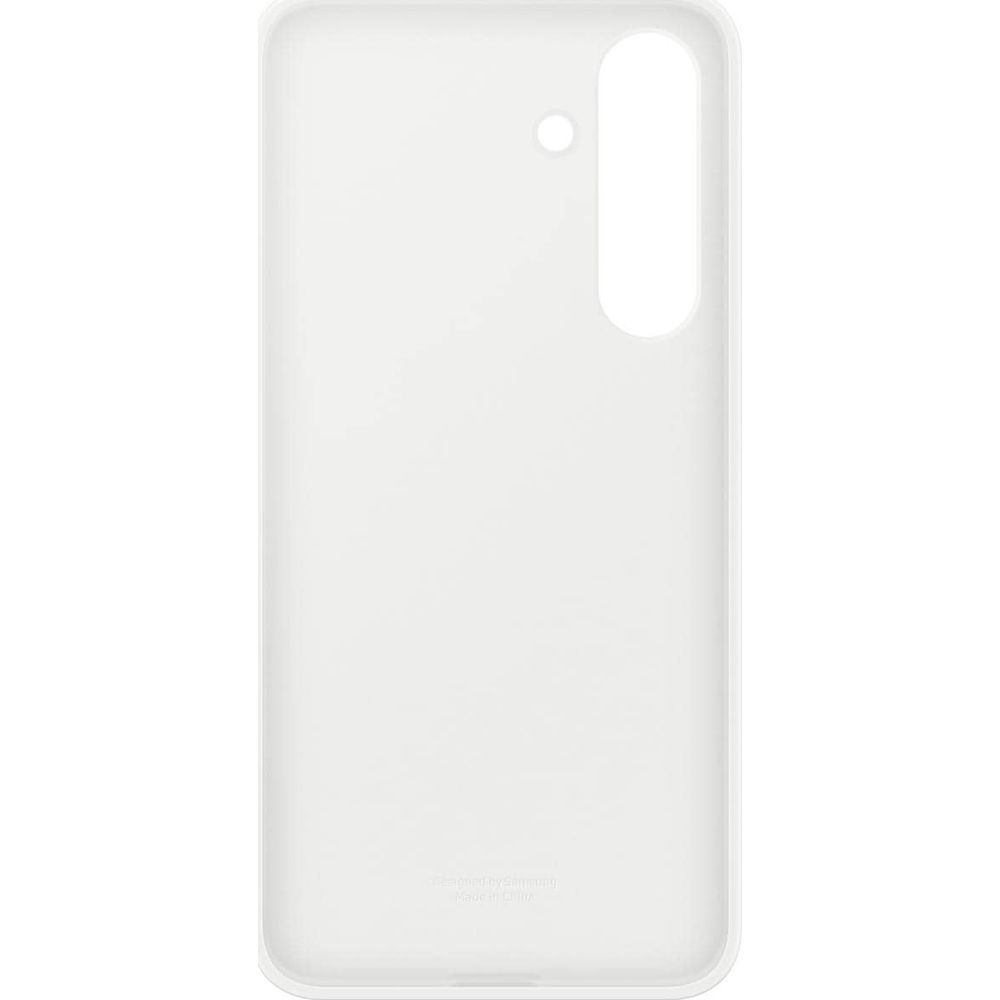 Witte telefoonhoes met camera-uitsparing. Tekst onderaan: 'Designed by Samsung'.