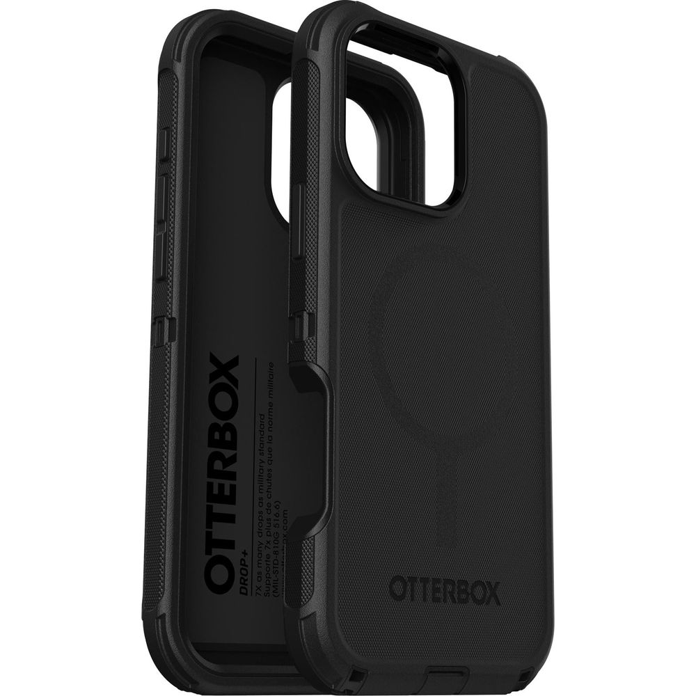 Schwarze Otterbox Handyhülle mit Militärstandard-Schutz, innen und außen.