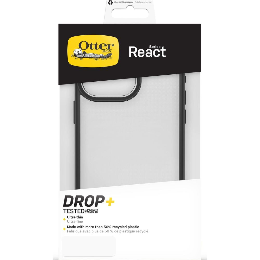 Coque OtterBox React, testée DROP+, ultra-fine, recyclée.