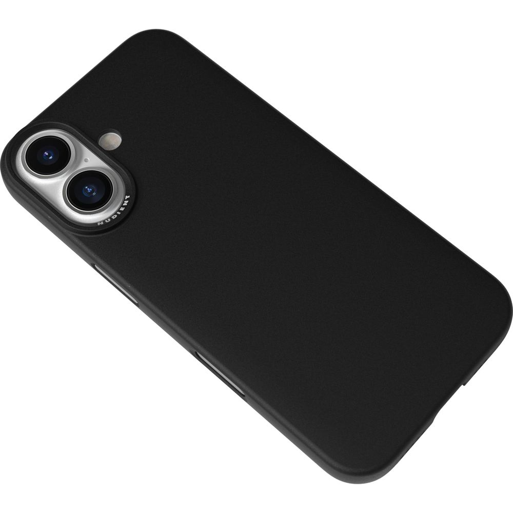 Coque de téléphone noire avec deux objectifs et un flash.