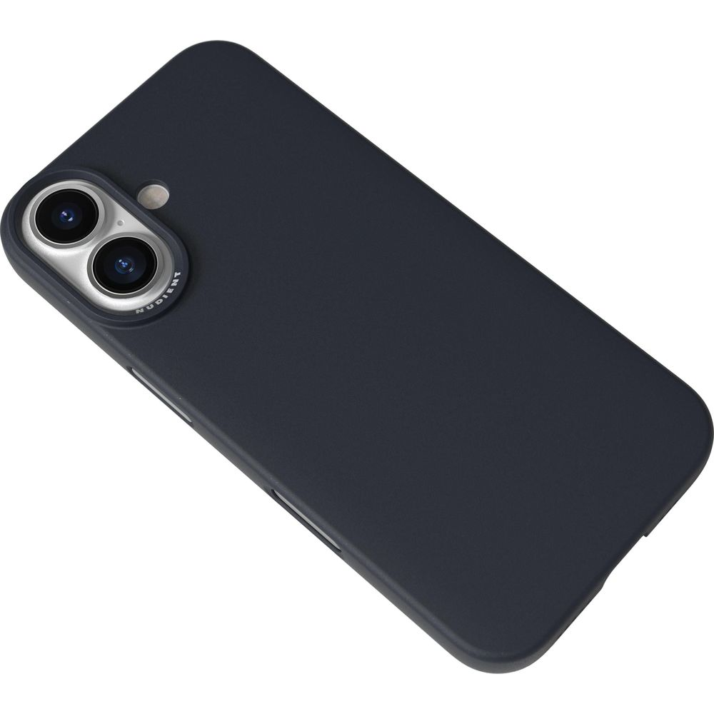 Coque de téléphone gris foncé avec deux objectifs et un flash.