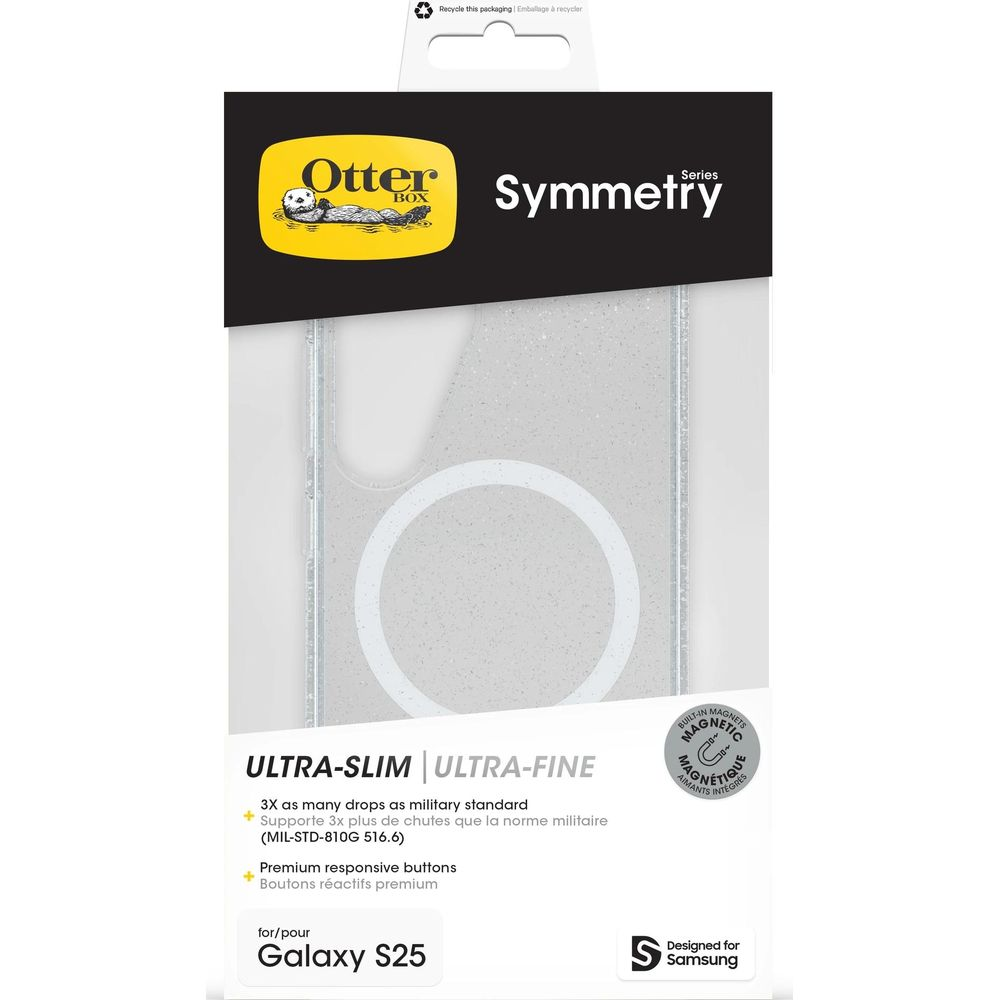 OtterBox Symmetry hoesje voor Galaxy S25, ultradun, magnetisch.