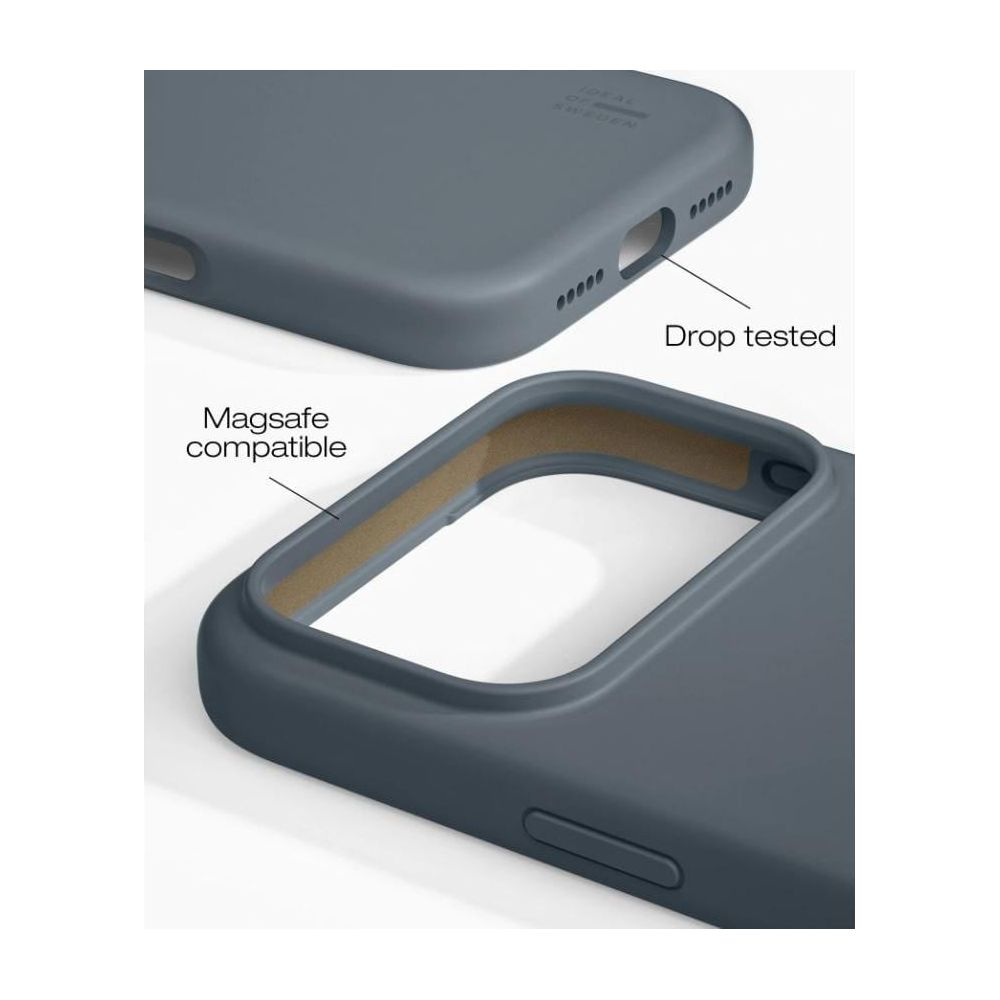 Dunkelgraue Handyhülle, MagSafe-kompatibel, Sturzgetestet.
