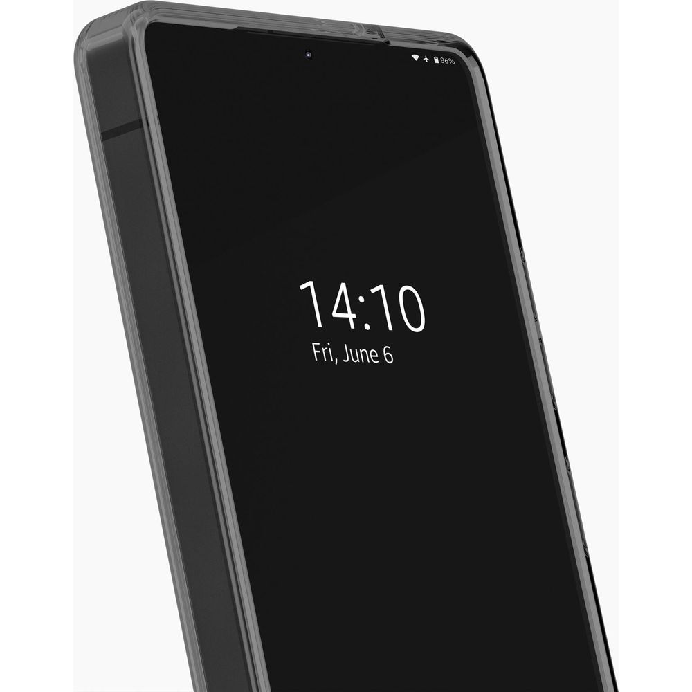 Ein Smartphone mit schwarzem Bildschirm, das 14:10 und Fr, 6. Juni anzeigt.