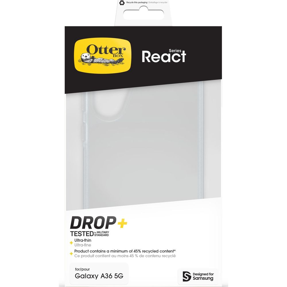 OtterBox React hoesje voor Samsung Galaxy A36 5G, DROP+ getest.