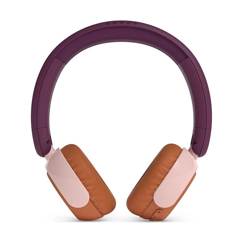 Arceau violet avec coussinets marron et accents rose pâle.