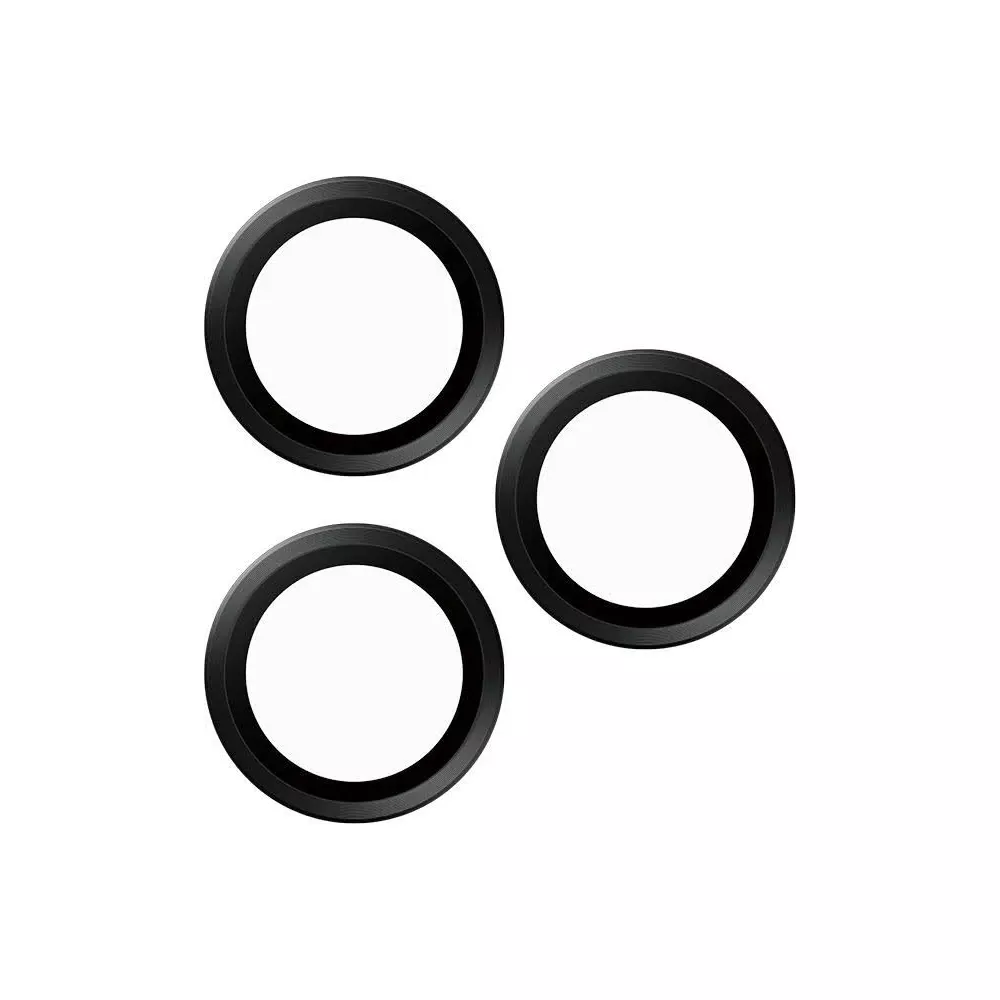 Trois anneaux noirs disposés sur fond blanc.