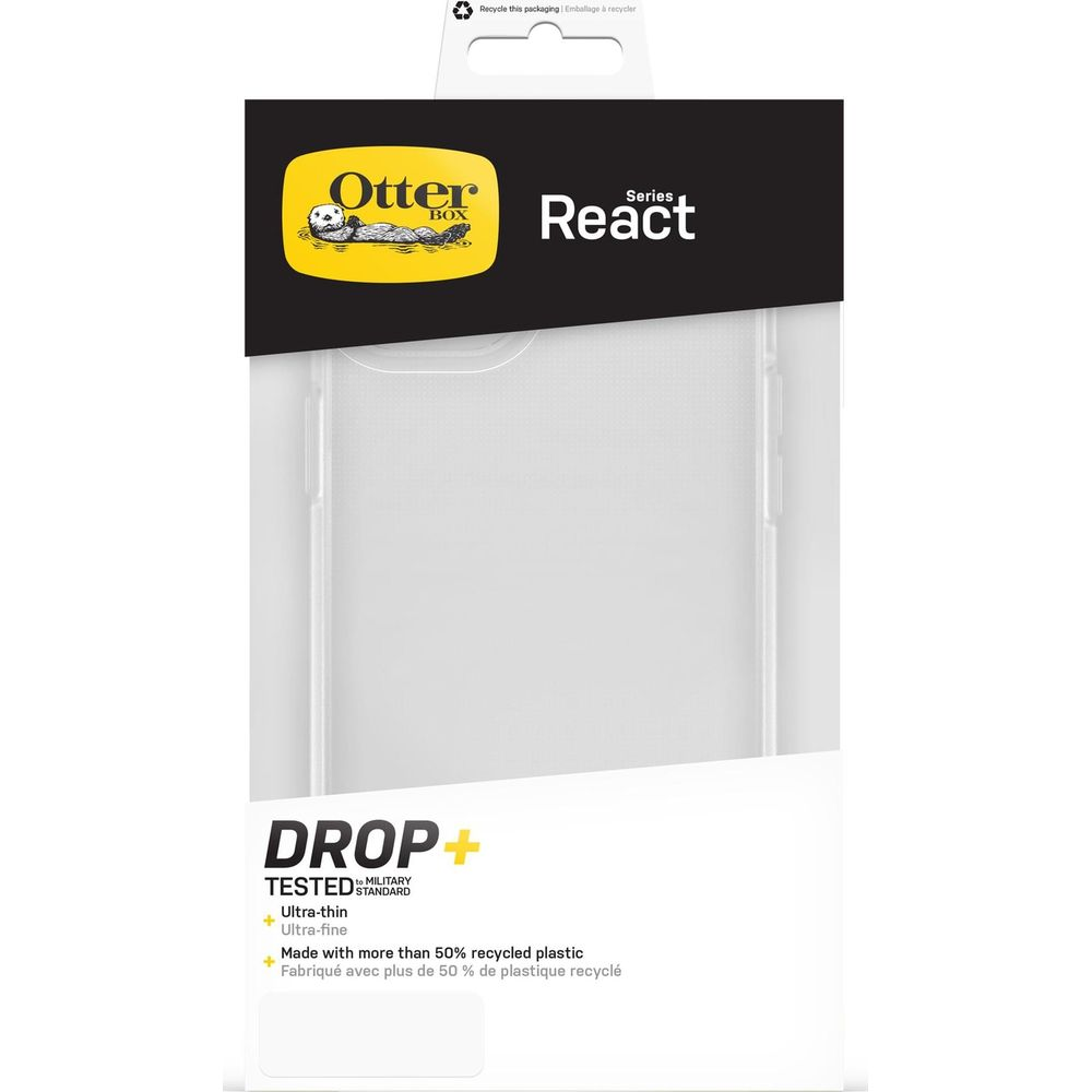 Étui OtterBox React avec sceau testé norme militaire "DROP+".