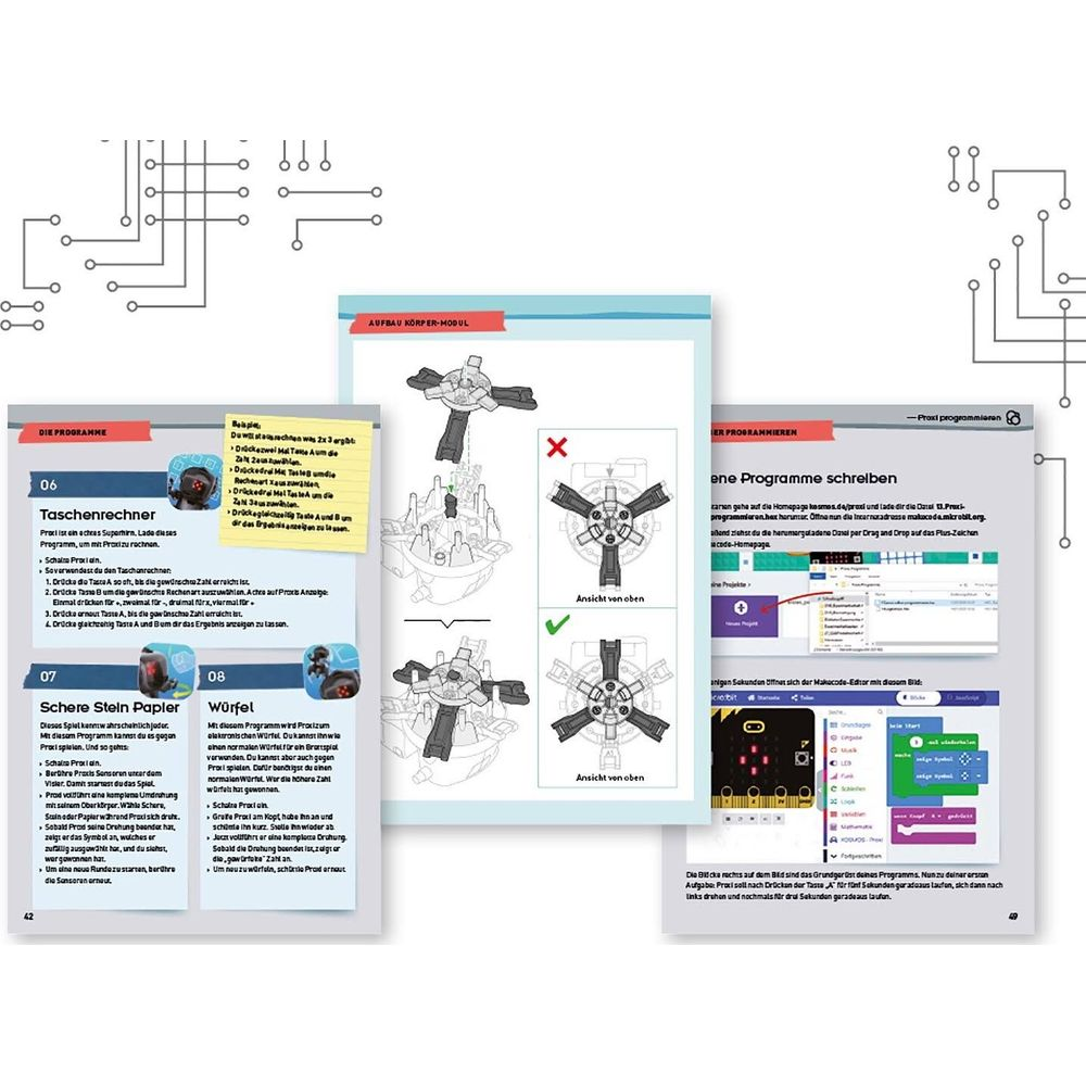 Anleitung zeigt Aufbau und Programmierung von Proxi, mit Schritten und Code-Beispielen.