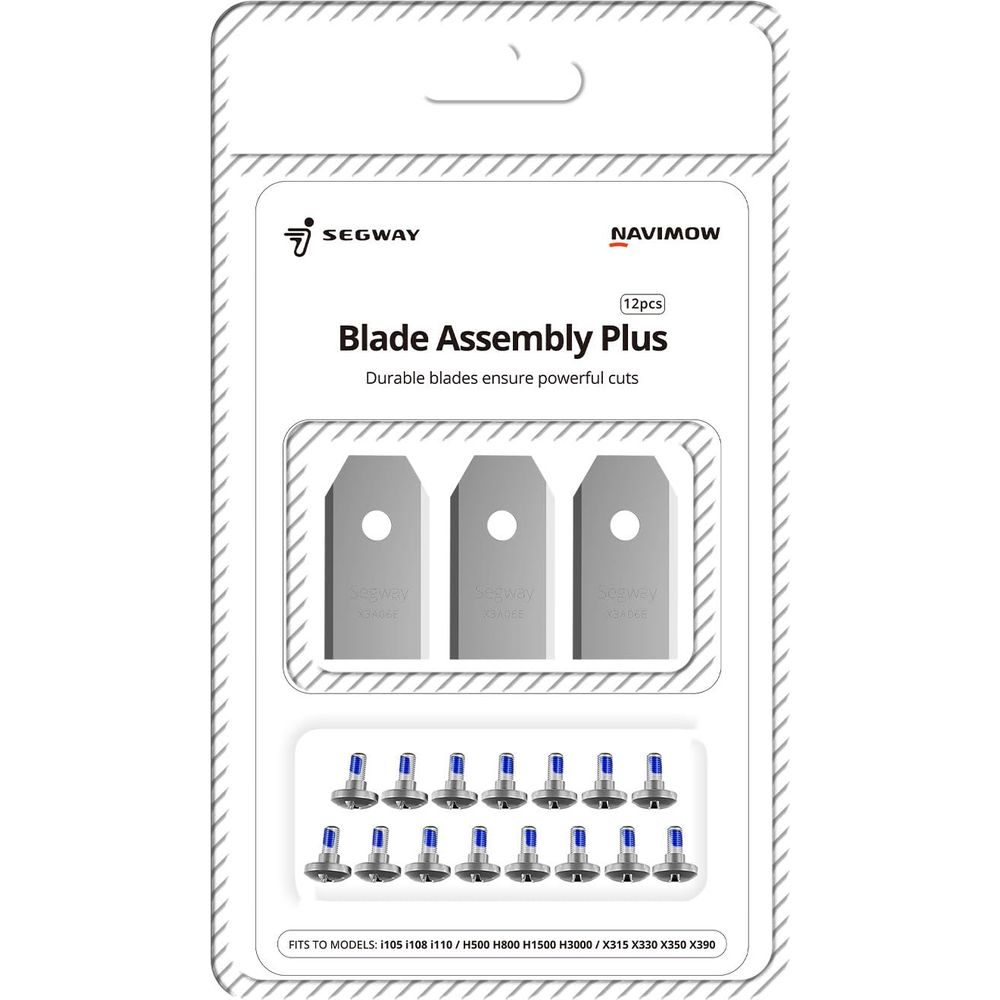 Segway Navimow Blade Assembly Plus con 12 cuchillas y tornillos.