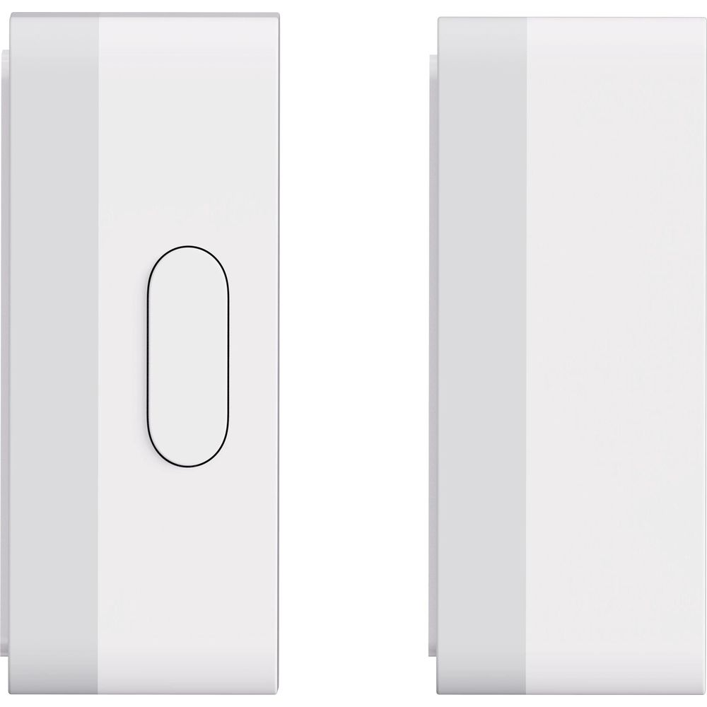 Dwa białe prostokątne obiekty obok siebie. Jeden z owalnym wycięciem.