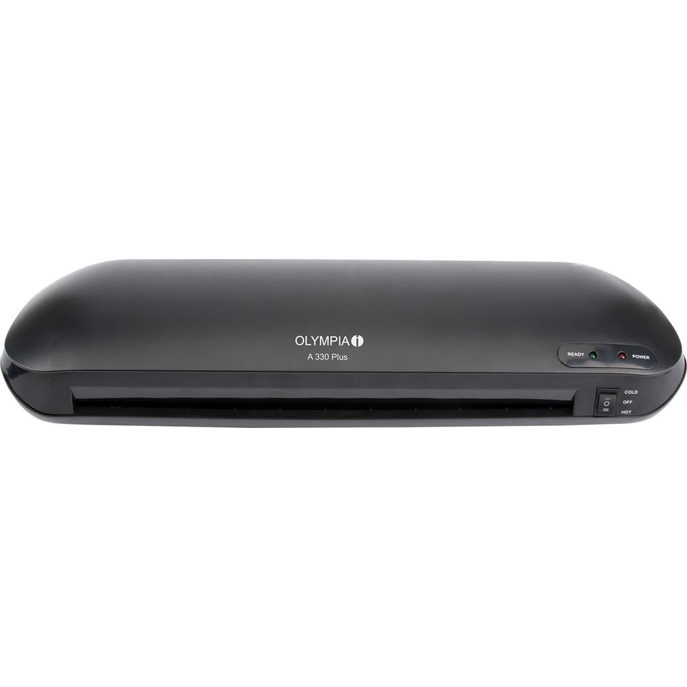 Schwarzer Olympia A 330 Plus Laminator mit Bedienelementen rechts.