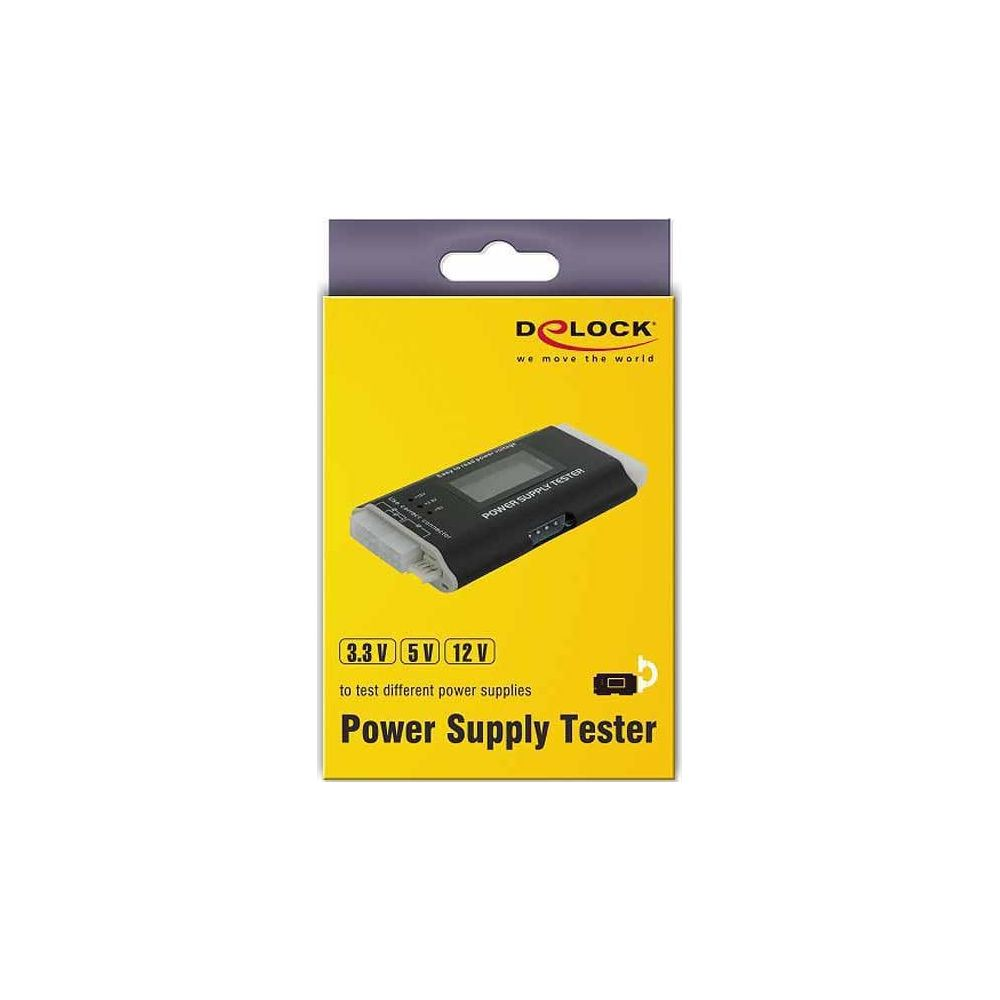 Confezione con Delock Power Supply Tester, 3.3V, 5V, 12V.