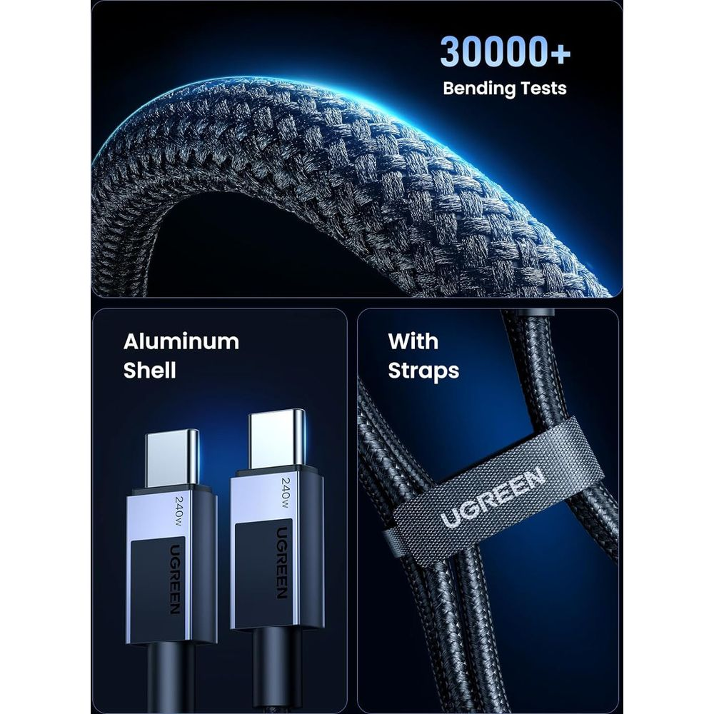 Pleciony kabel z aluminiowymi złączami i paskami, ponad 30000 testów zginania.