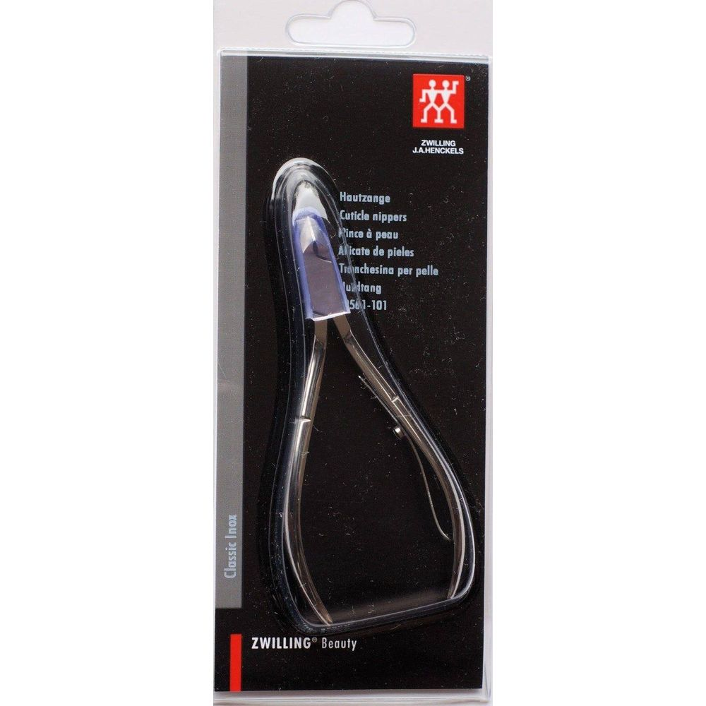 RVS nagelriemtang van Zwilling in verpakking, Classic Inox model.