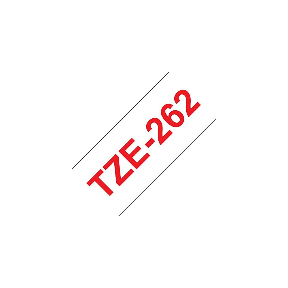 Roter Text "TZE-262" auf weißem Hintergrund, schräg geschrieben.