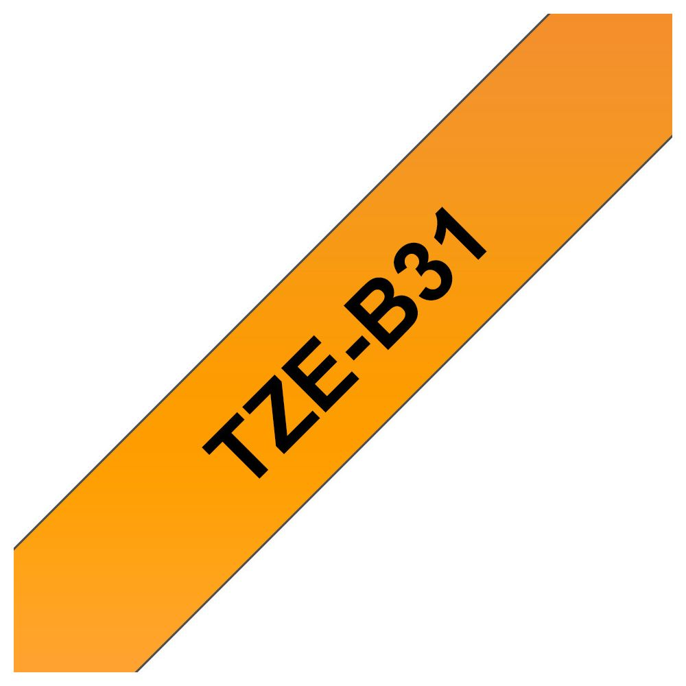 Cinta naranja con texto negro TZE-B31.