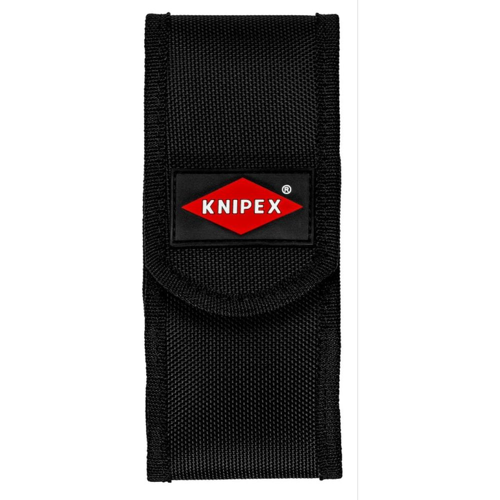 Schwarze Werkzeugtasche mit rotem KNIPEX-Logo.