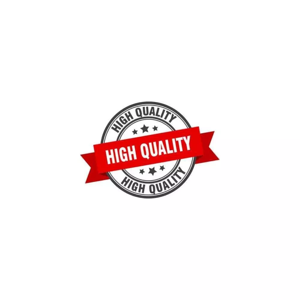 Stempel mit rotem Band, auf dem "High Quality" steht.