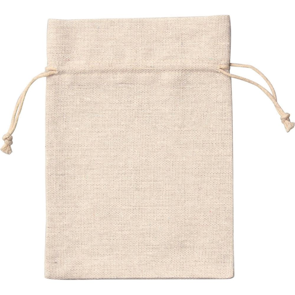 Jasno beżowa torba materiałowa ze ściągaczem, na białym tle.