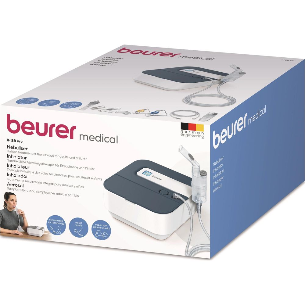 Beurer IH 28 Pro Inhalator-Set mit Zubehör und deutscher Ingenieurskunst.