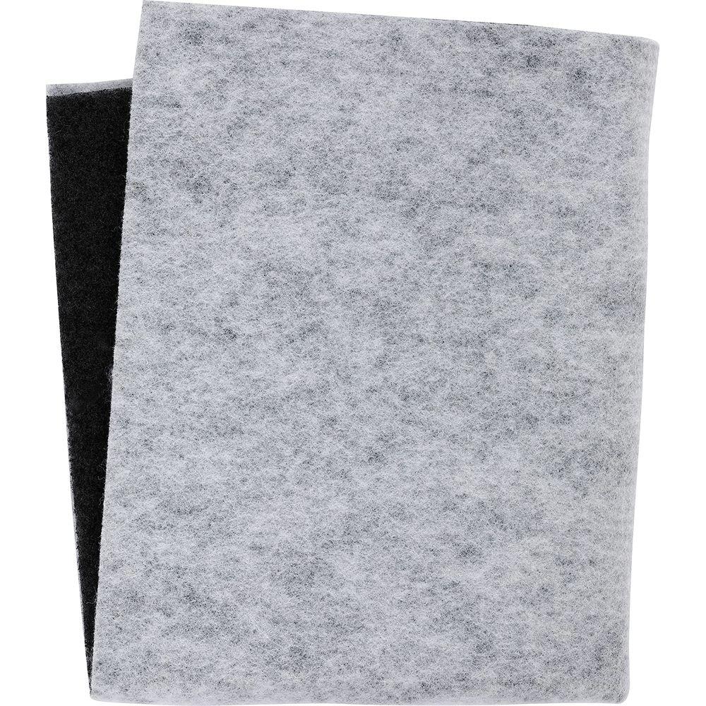 Materiale in feltro grigio e nero, uno accanto all'altro.