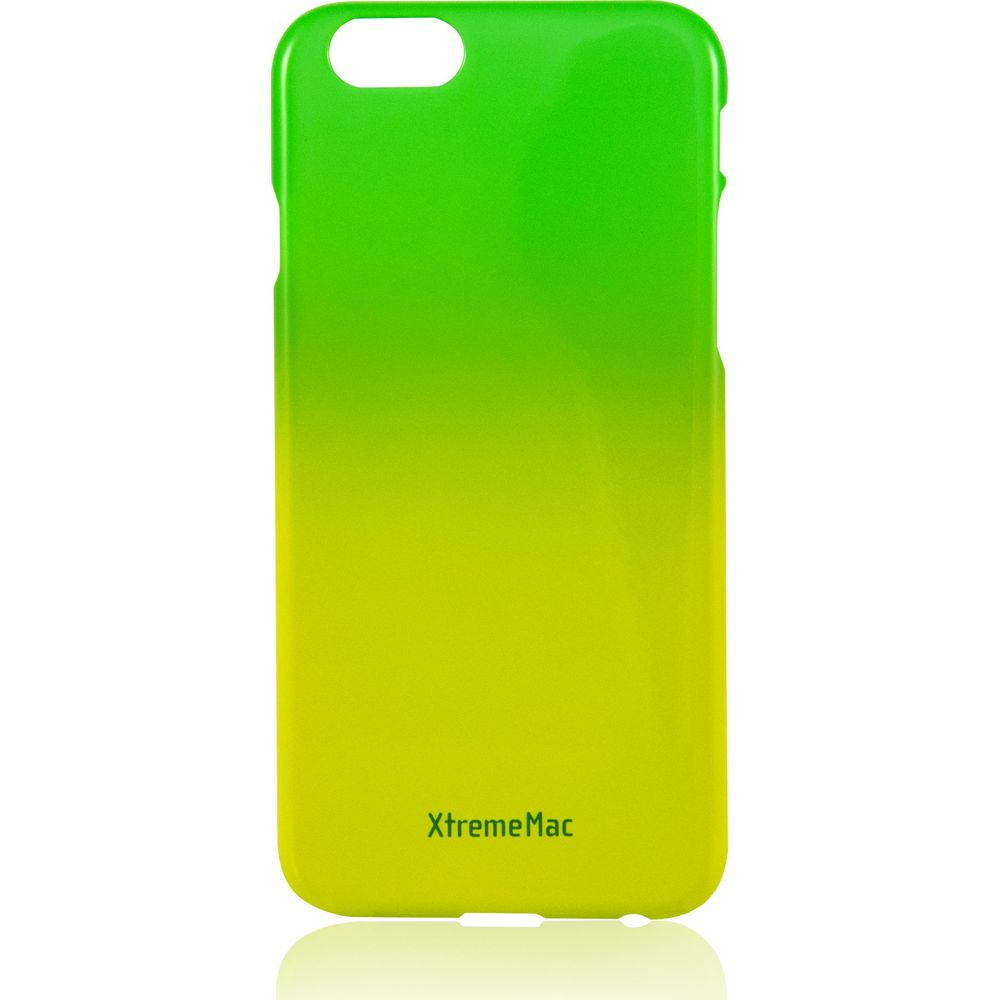 Grüne und gelbe Farbverlauf Handyhülle mit XtremeMac Logo.