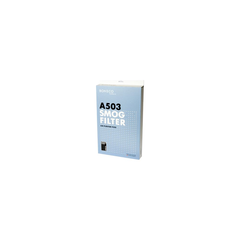 Eine Box mit einem Boneco A503 Smog Filter für Luftreiniger P500.