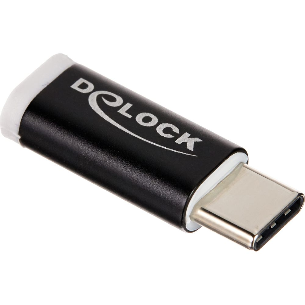 Czarny adapter USB-C z białym rantem i logo Dolock.