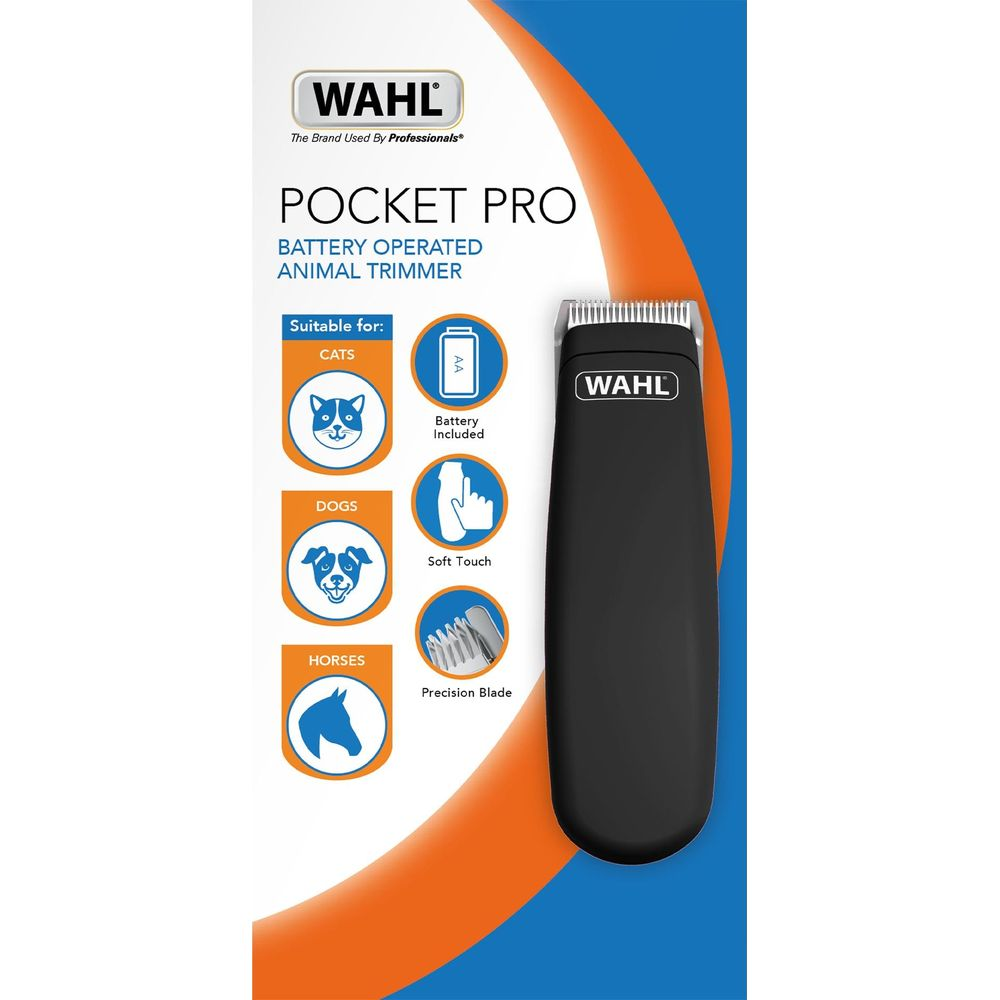 Wahl Pocket Pro Tierhaarschneider mit Präzisionsklinge, für Katzen, Hunde, Pferde.