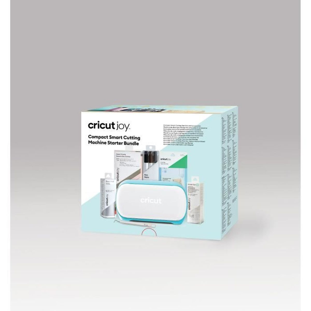 Bundle iniziale macchina da taglio smart compatta Cricut Joy con accessori.