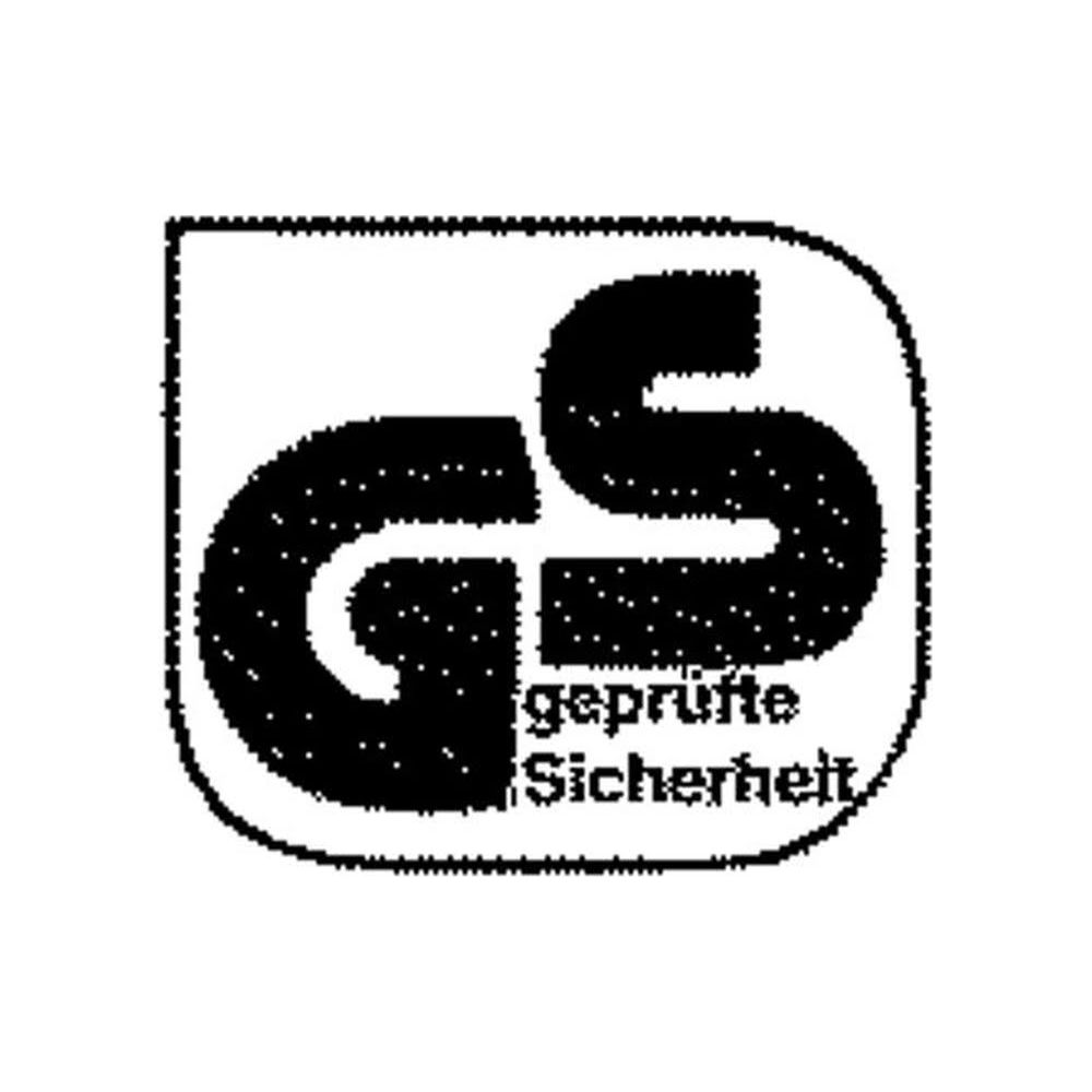 GS-Siegel mit 'geprüfte Sicherheit' in Schwarz und Weiß.
