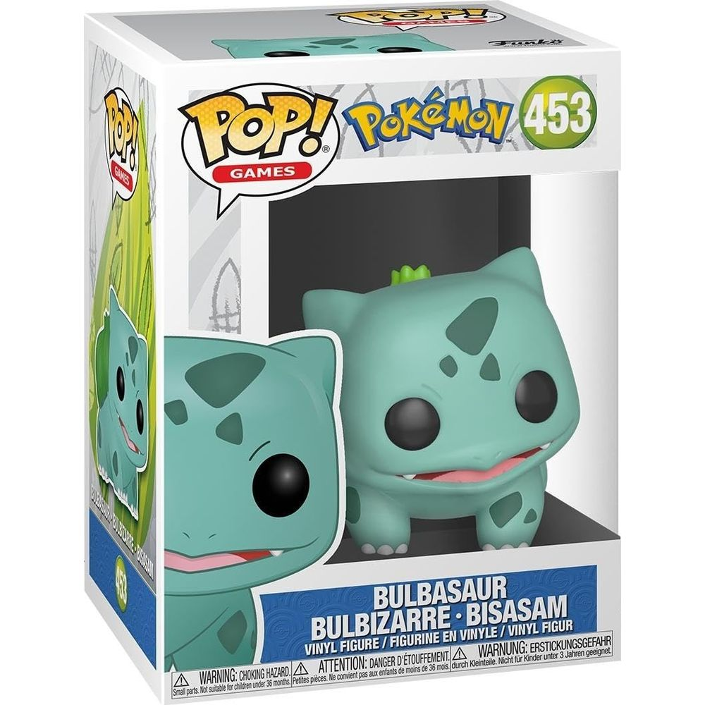 Funko Pop! Pokémon-Figur von Bulbasaur in der Originalverpackung.