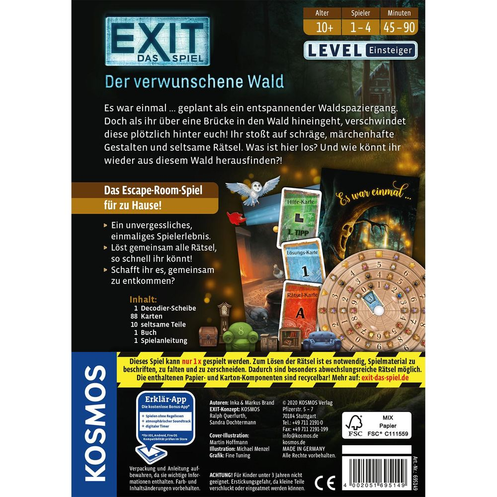 EXIT Das Spiel: Der verwunschene Wald, ein Escape-Room-Spiel für zu Hause.