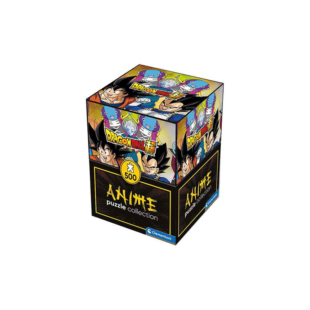 Pudełko puzzli Clementoni z postaciami Dragon Ball Z i 500 elementów.