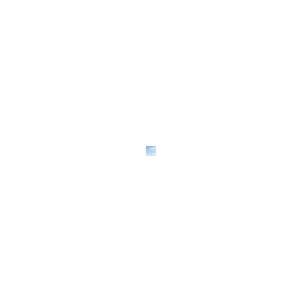 Un pequeño cuadrado azul sobre fondo blanco.