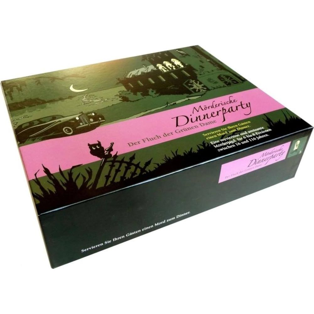 Eine Spielbox für "Mörderische Dinnerparty: Der Fluch der Grünen Dame".